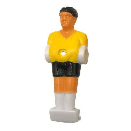 Dark Yellow Uniformed Player Set for 48″ Foosball Table (non-counterweighted) (for 1/2" rods / 4.13" height)