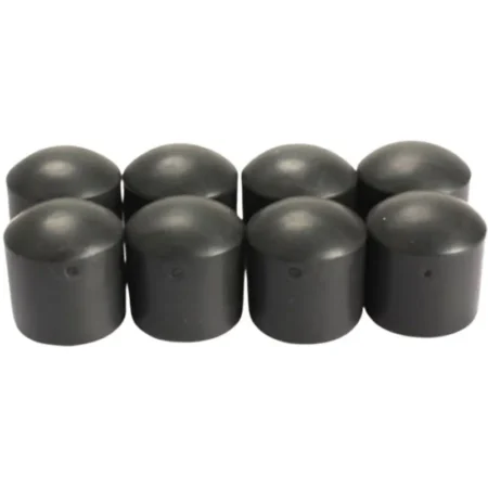 Black End Cap for 1/2" Rods - 8 Pack