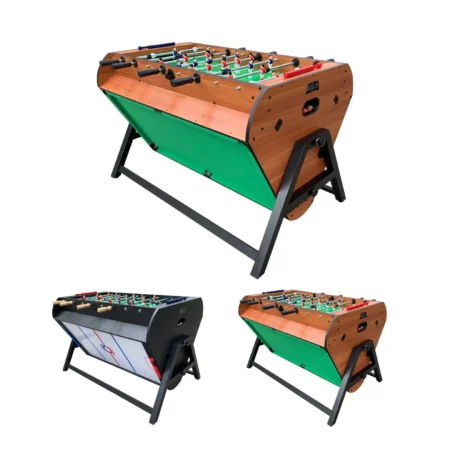 KICK Triplex 55" Telescopic Rods 3-in-1 Swivel Multi-Game Table