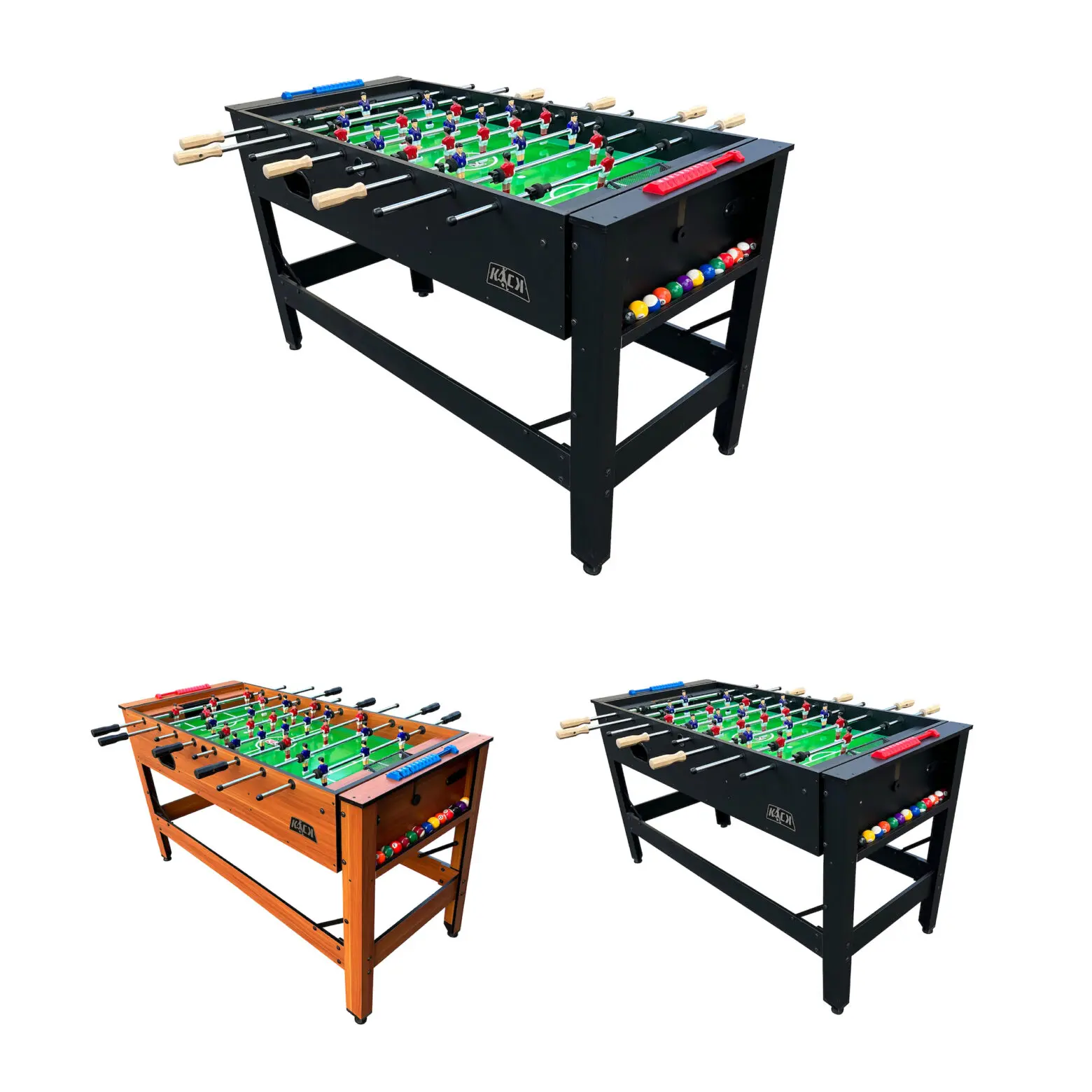 KICK Twain 48" 2-in-1 Multi Game Table (Black)